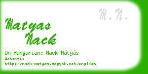 matyas nack business card