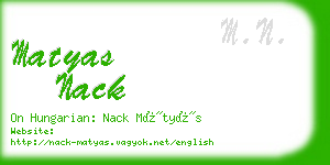 matyas nack business card
